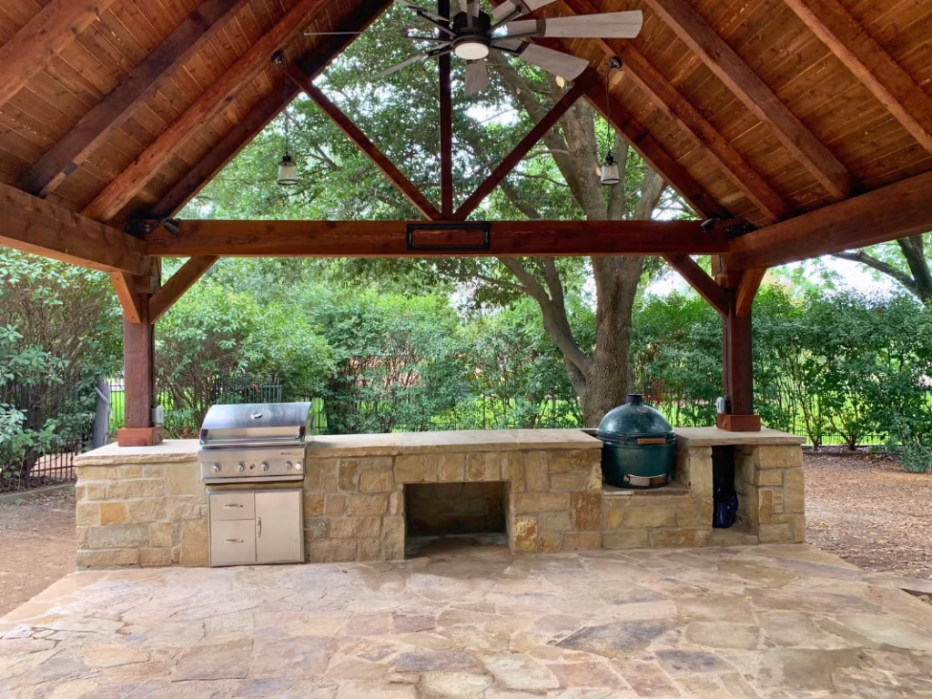 Outdoor living space by Douglas Allen Homes.