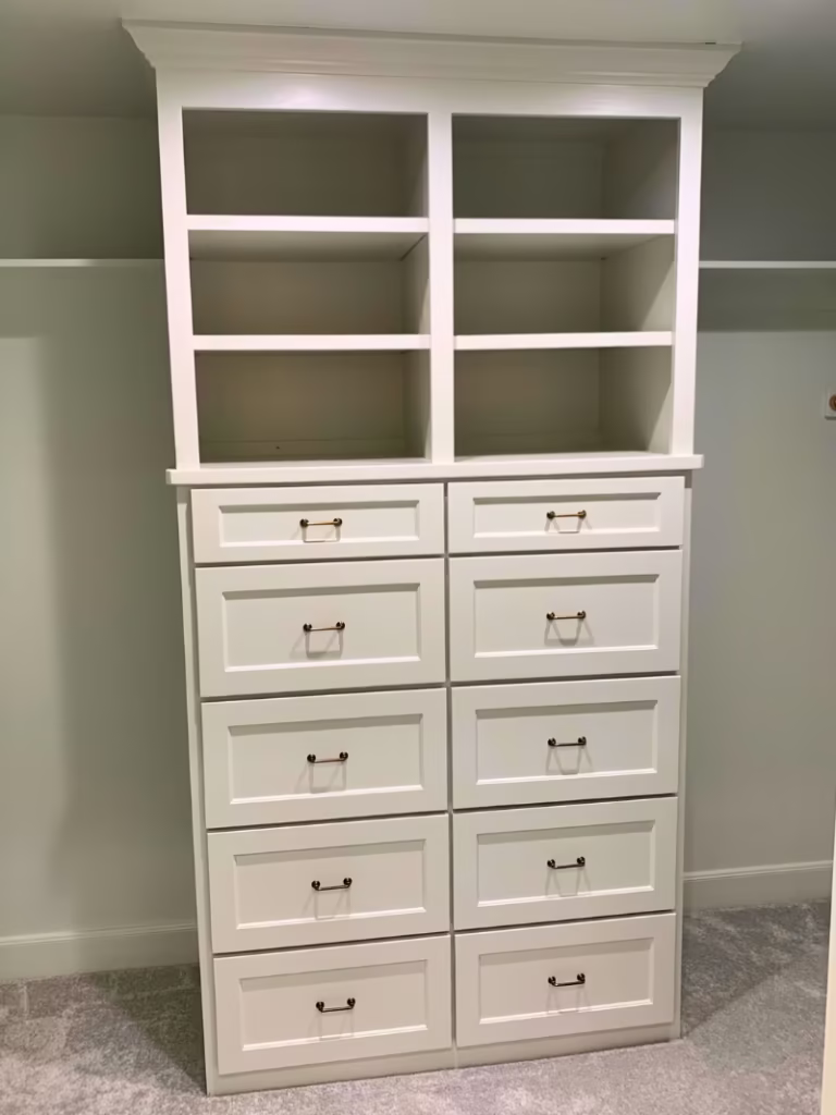 Closet remodel by Douglas Allen Homes in DFW, Texas.